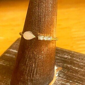 Dot Dash Pink Opal Ring